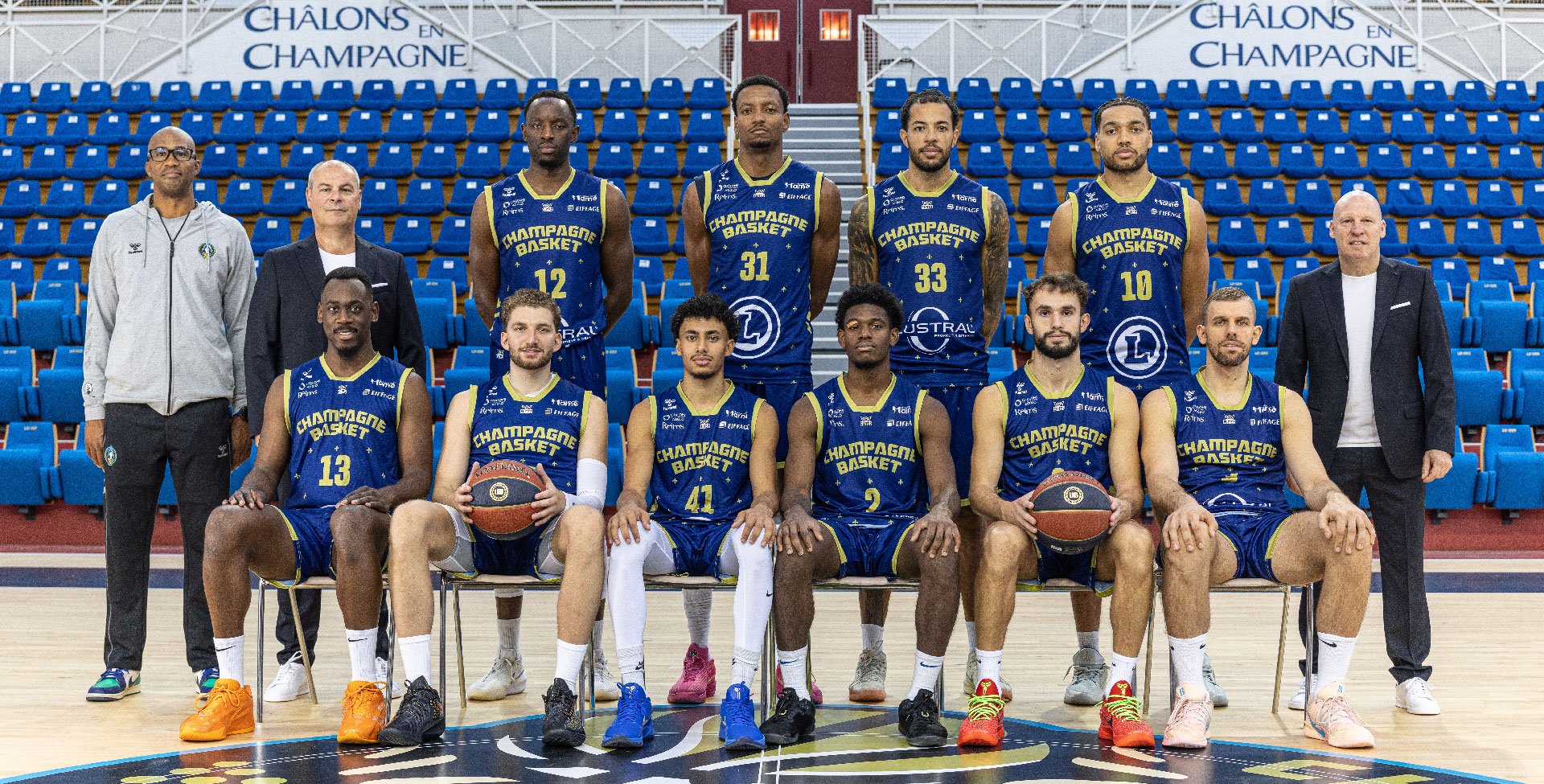 Photo officielle équipe Champagne Basket saison 2026-2027 partenaire de CMMA Assurance