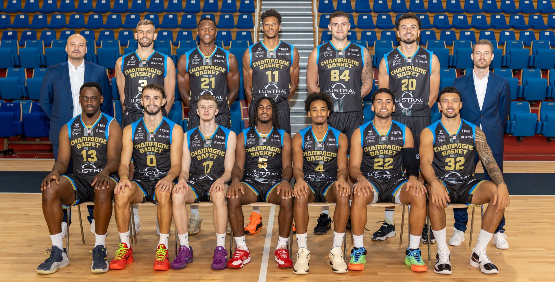 Photo officielle équipe Champagne Basket saison 2025-2026 partenaire de CMMA Assurance
