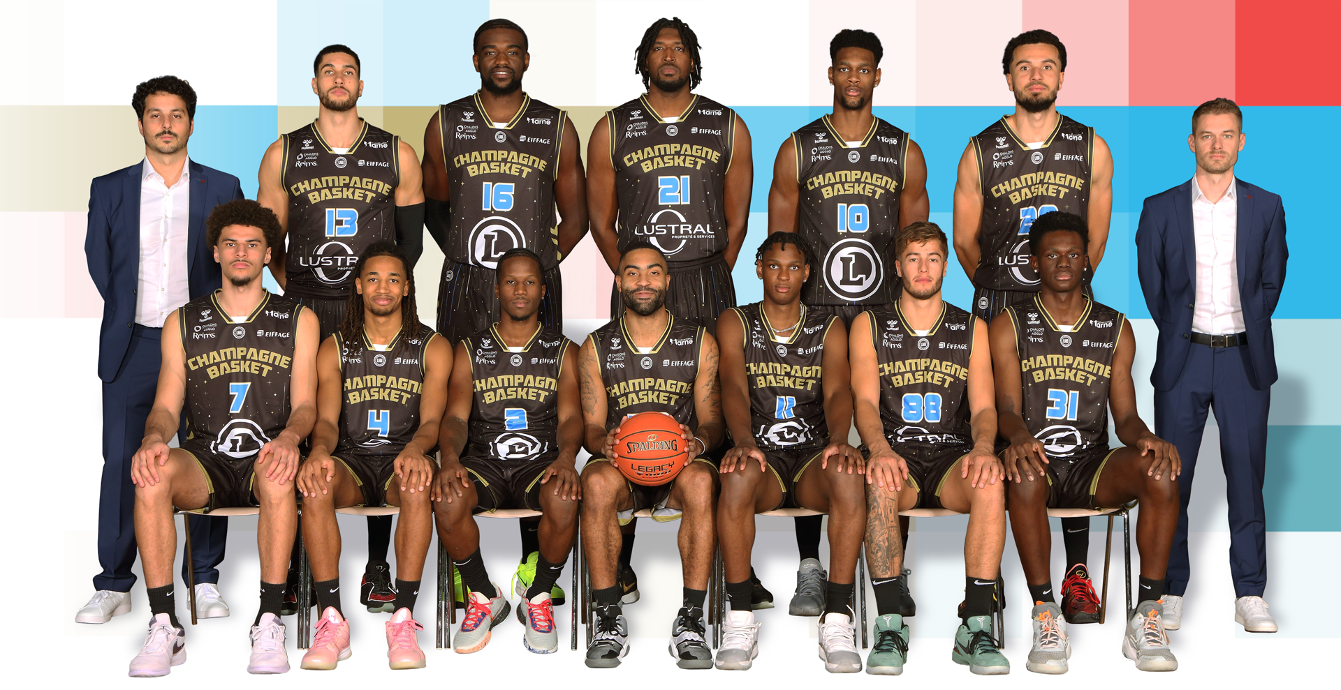 Photo officielle équipe Champagne Basket saison 2023-2024 partenaire de CMMA Assurance