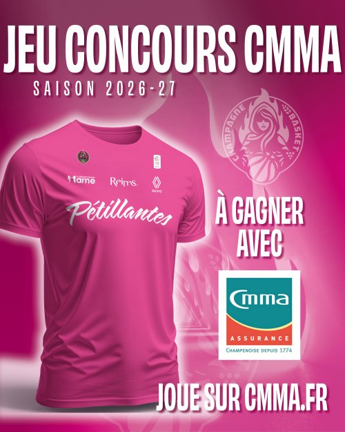 Gagnez le maillot des Pétillantes Reims avec CMMA Assurance saison 2026-2027