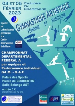4 et 5 février 2023 : Championnat départemental gymnastique artistique