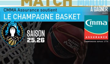Matchs à domicile Champagne Basket saison 2025-2026 - A gagner le maillot OFFICIEL de l'équipe