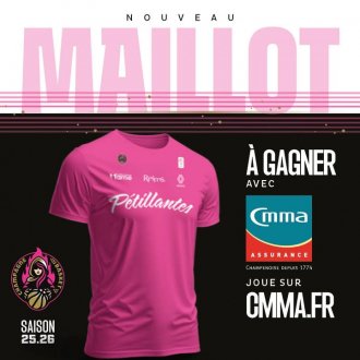 CMMA vous offre un t-shirt des Pétillantes ! 💗✨ À chaque match à domicile, notre partenaire CMMA Ass (...)